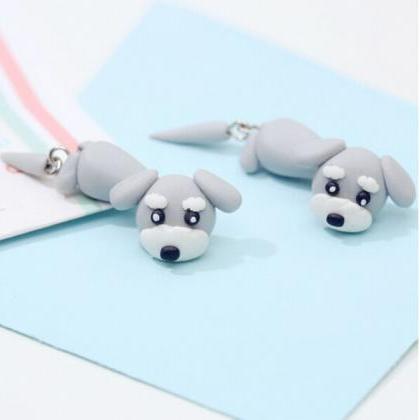 Polymer Clay Cute Dog Earrings