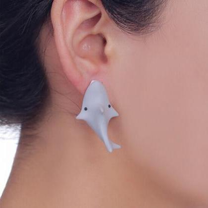Polymer Clay Cute Shark Earrings