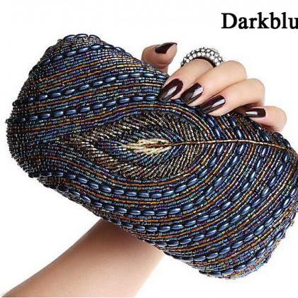 Fashion Vintage Female Day Clutch Beaded Bags..