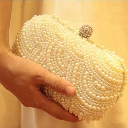 High-grade Pearl Bag Handbag, Bride..