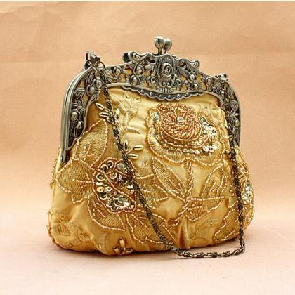 High-grade Sequins Handmade Handbag, Bride..