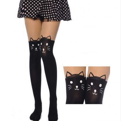 Cat Tail Tights Stockings Pantyhose For Spring And..