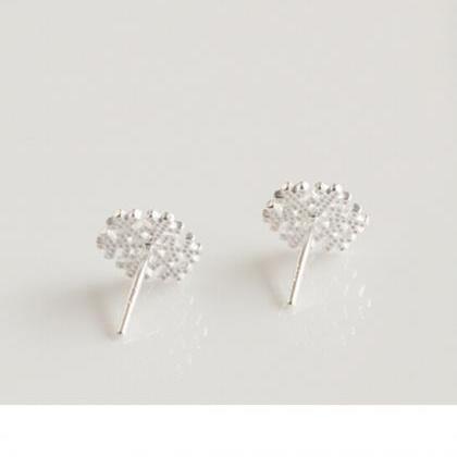 Sterling Silver Anti Allergy Snowflakes Earring