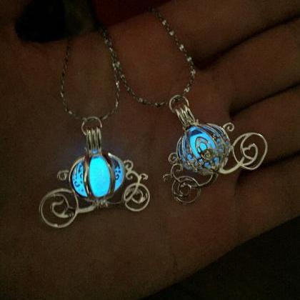 pumpkin car necklace jewelry lumino..