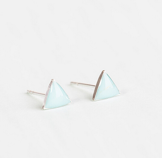 Sterling Silver Anti Allergy Triangle Earring on Luulla