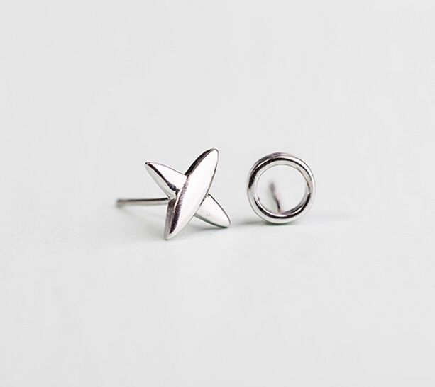 Sterling Silver Anti Allergy Letters X And Oearring