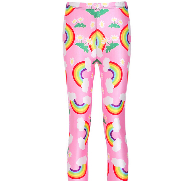 Colorful Rainbow Printed Leggings Pants Sexy Slim Long Pencil Trousers/fashion Tights Lgs3604